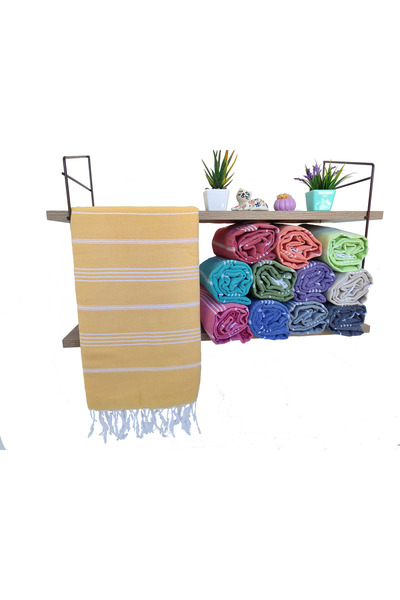 Peştanoz بيشتيمال، 100% قطن، أصفر، نمط نوراي، 180x100 سم، منشفة الشاطئ، منشفة...