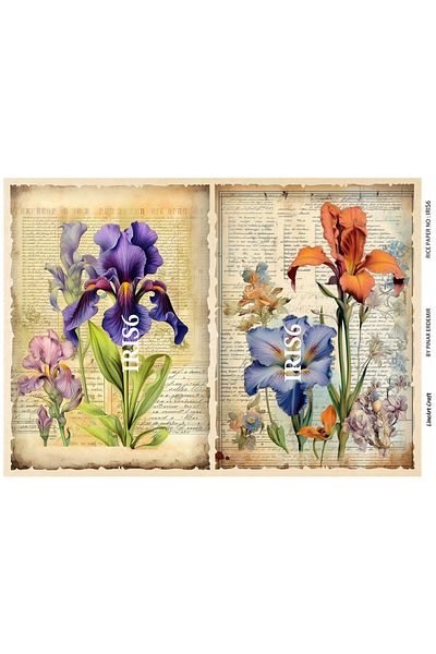 LİNEART LineArt Brass Decopage Paper LA-IRIS6