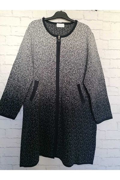 anne moda ankara Cardigan subțire din oțel tricotat cu fermoar de dimensiuni mari