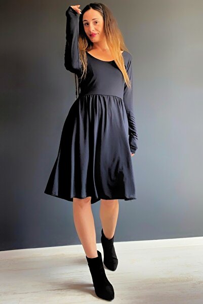 Quincey ROCHIE DRAPĂ JERSE CU GULER DE BALEĂ PÂNĂ LA GENUNCHI