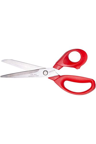 ATMACA TUHAFİYE Steel Tailor Scissors 24 Cm - 9.5 inch Tailor Scissors - Fabric Scissors - RED