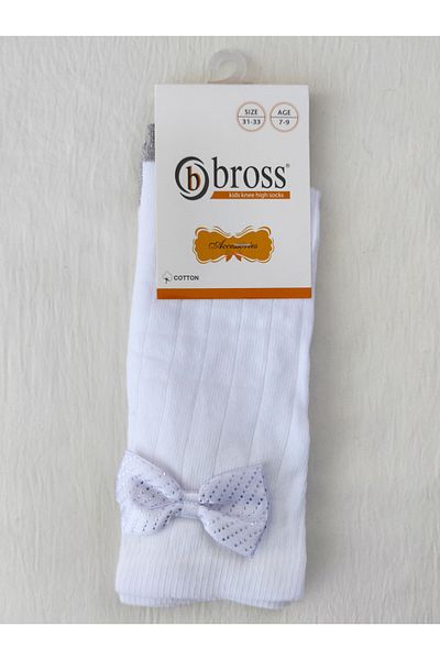 Bross Детски чорапи до коляното с папионка за момичета