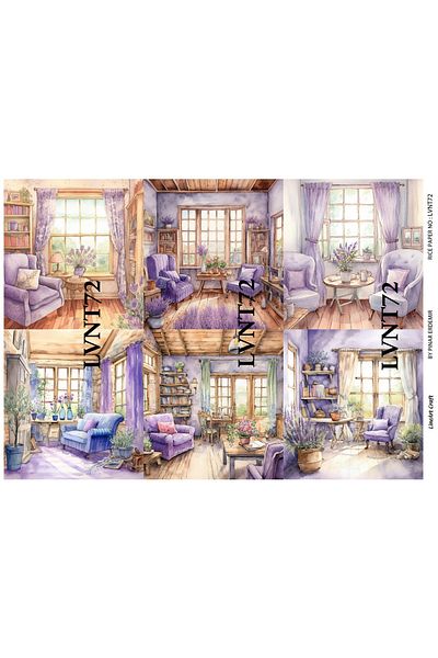 LİNEART LineArt Brass Decopage Paper LA-LVNT72