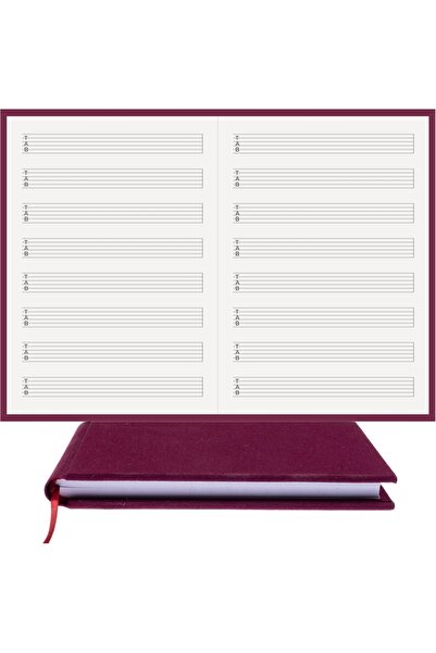 BİDEFTER Guitar Notepad (TAB KEY STRIPED) 100% Handmade, Hand Stitched - Visc...