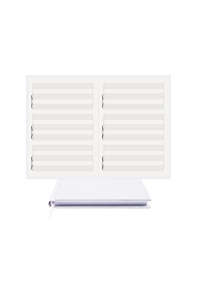 BİDEFTER Music Notebook (KEY-FREE CADRO TRIPLE SYSTEM) 100% Handmade, Hand St...