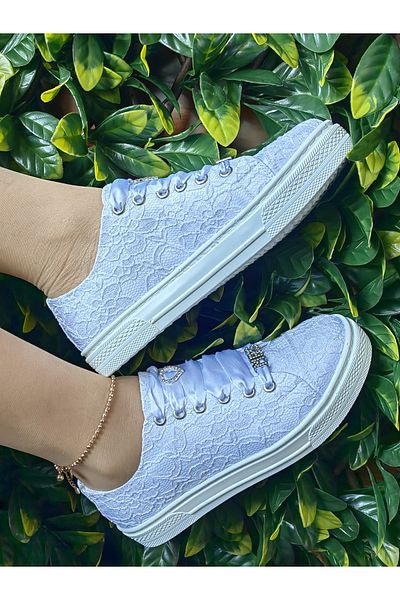 Ayakkabı Tutkusu Stilo ® Pantofi de mireasă sport cu talpă plată uşoară Pantofi de mireasă sport albi