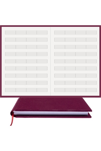 BİDEFTER كتاب موسيقى (خطوط مقطوعة بدون مفتاح) 100% صناعة يدوية، خياطة يدوية -...
