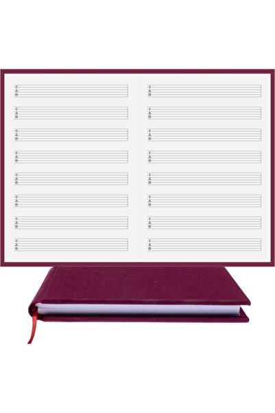 BİDEFTER مفكرة جيتار (مفتاح تاب مع خط قطع يمين) 100% صناعة يدوية، خياطة يدوية...