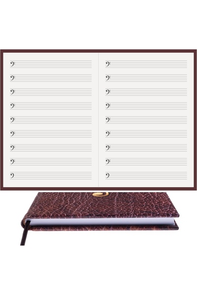 BİDEFTER كتاب الموسيقى (FA KEYED) 100% صناعة يدوية، خياطة يدوية (خيوط) غلاف م...