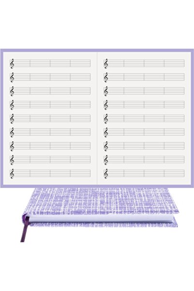 BİDEFTER كتاب موسيقى (مفتاح يسار بخطوط مقطوعة) 100% صناعة يدوية وخياطة يدوية ...