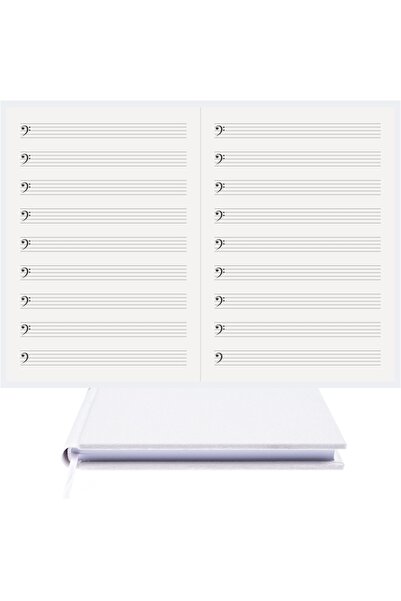 BİDEFTER كتاب موسيقى (FA KEYED) 100% صناعة يدوية، خياطة يدوية (خيوط) قماش فيس...