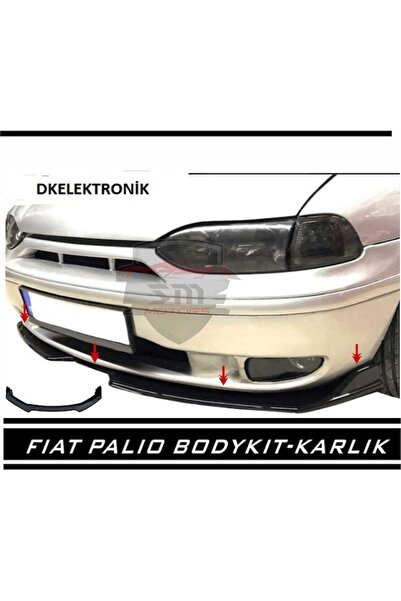 DKELEKTRONİK Fiat Palio Uyumlu Ön Tampon Eki Body Kit Lip 3 Parça Karlık