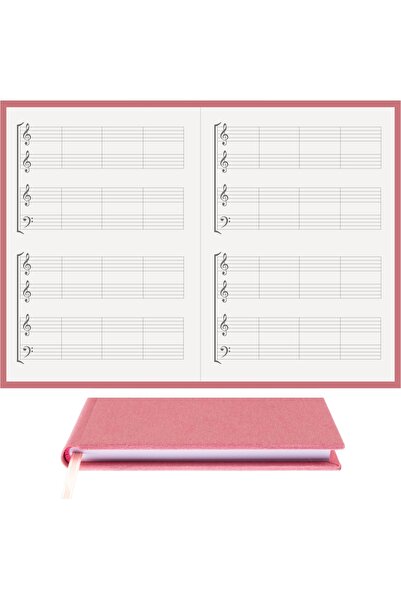 BİDEFTER دفتر ملاحظات (STAFF - SATB) 100% صناعة يدوية، خياطة يدوية (خيوط) تجل...