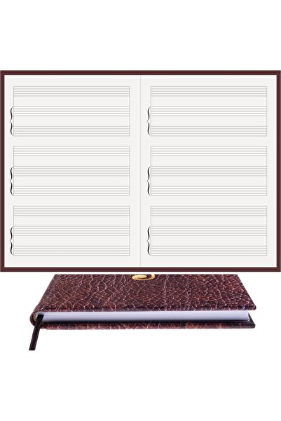 BİDEFTER مفكرة بيانو (ثلاثة منافذ مع مسامير بدون مفتاح) 100% صناعة يدوية، خيا...