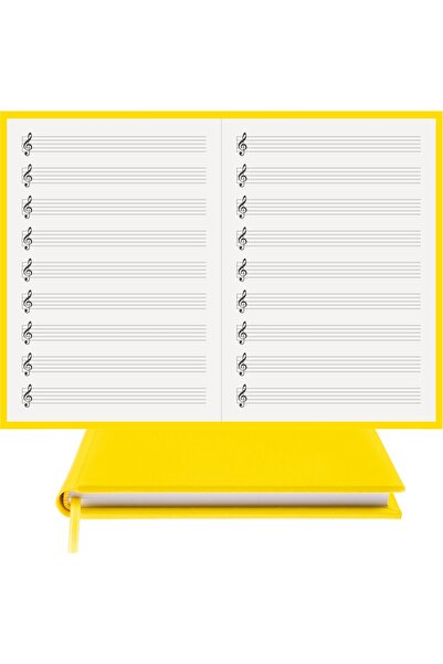 BİDEFTER كتاب موسيقى (مفتاح يسار، خط قطع يسار) 100% صناعة يدوية، خياطة يدوية ...