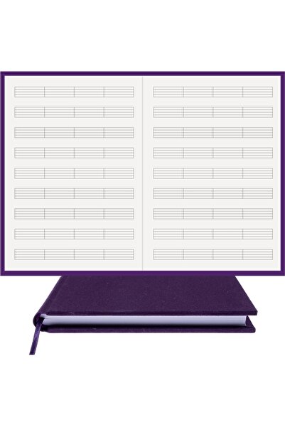 BİDEFTER Music Notebook (KEY-FREE CUT STRIPED) 100% Handmade, Hand Stitched -...