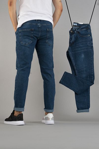 bombe Herren Slim Fit Lycra Nails Jeanshose Blau