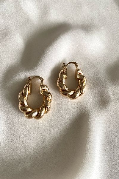 gaila design Hoop Earrings - Steel Twist Design