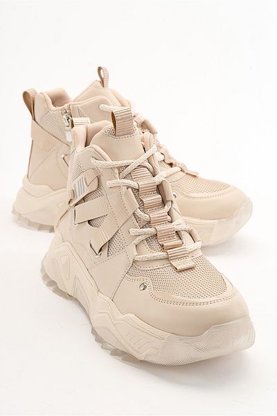LuviShoes Cizme sport damă CLARA Beige Rose