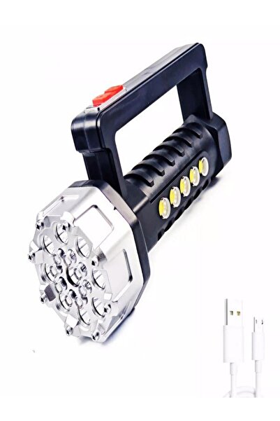 ULTRATEKNO Şarjlı 4 Fonksiyonlu Acil Durum Feneri Deprem Çantasına Uygun Su G...