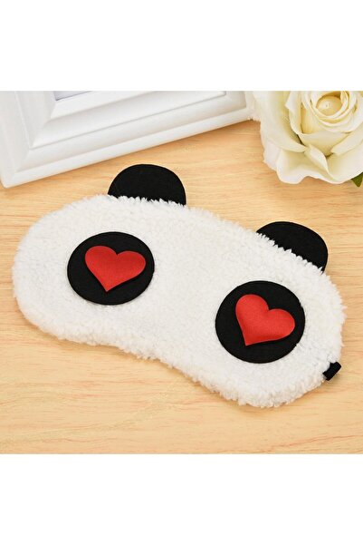 BearPear Peluş Panda Uyku Maskesi Göz Bandı Unisex Uyku Gözlüğü