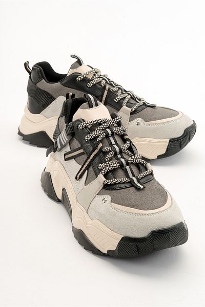 LuviShoes Γυναικεία αθλητικά αθλητικά παπούτσια LEONA Ice Black