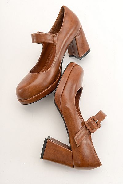 LuviShoes LELİH Tan Skin Damen-Schuhe mit Absatz