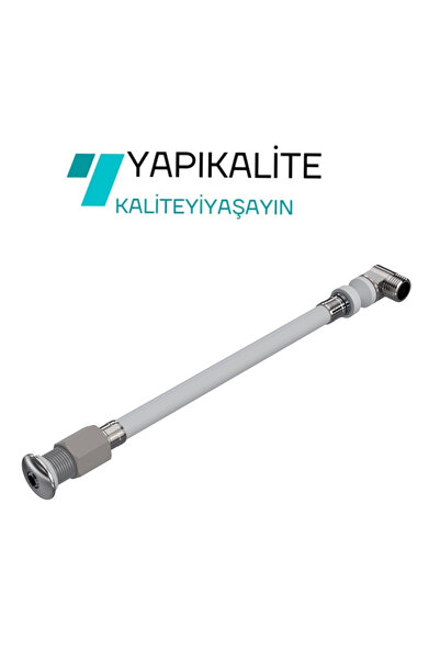 YAPI KALİTE Esnek Asma Klozet Taharet Çubuğu Küresel Uçlu Dirsekli Baglantı 2...