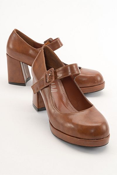 LuviShoes LELİH Tan Skin Damen-Schuhe mit Absatz