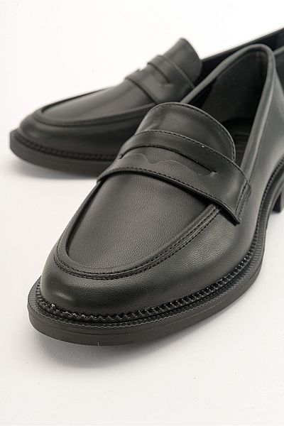 LuviShoes Dámský mokasín TOWN Black Skin