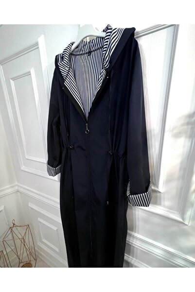 Aşkı Endam Ачелія, смугастий тренч повної довжини - синій