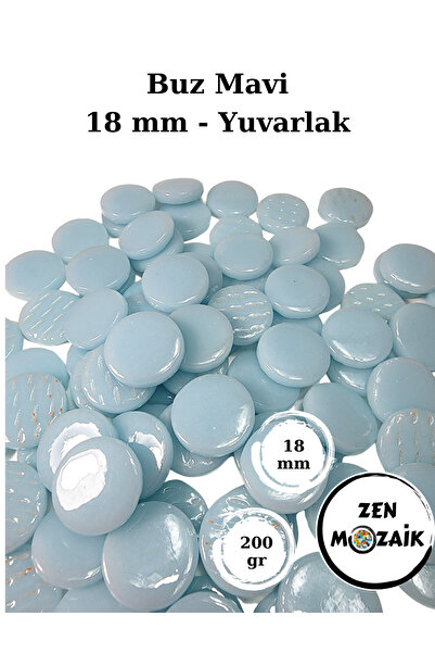 Zen Mozaik Sanatsal Mozaik Çalışmalarınız için 18 mm Çaplı Yuvarlak Cam Mozai...