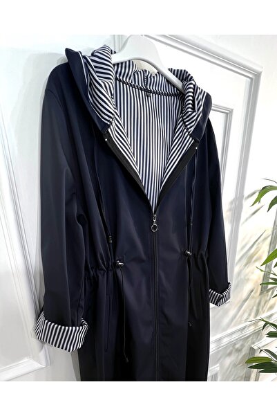 Aşkı Endam Ачелія, смугастий тренч повної довжини - синій