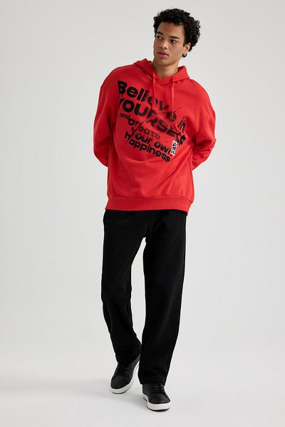 DeFacto Regular Fit Sweatpants Elastic Waist Fleto Pocket Straight Leg A3359Ax23Au