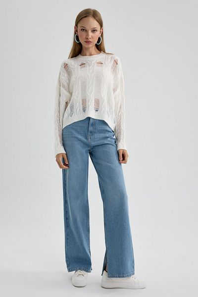 DeFacto Openwork Crew Neck Sweater - B3692ax23wn