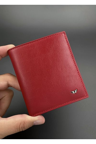 Tergan Red Rustic Genuine Leather Men's Wallet