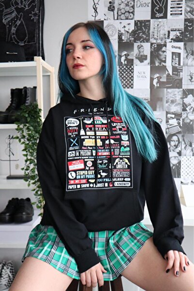 Gofeel Fri̇ends Collage Sweat Sweathsirt 3 Thread Hoodie Gofeel