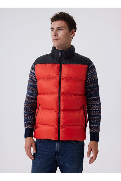 Lee Cooper Orange Men's Vest 241 LCM235003 BLAIN ORANJ-BLACK