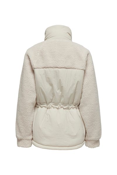 ONLY Cream Women's Coat ONLARIANNA PADDED MIX TEDDY JACKET