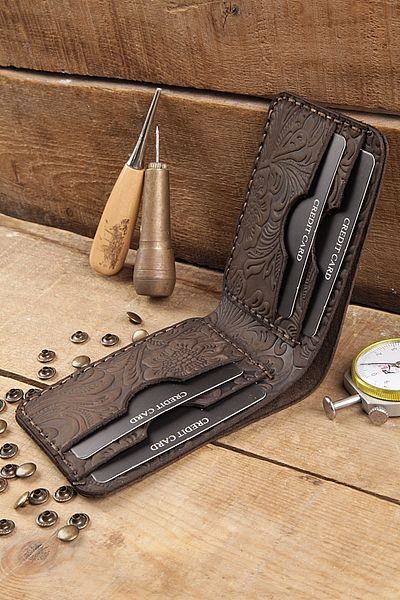 New Coast Leather 1900's Ανδρικό πορτοφόλι από γνήσιο δέρμα, μινιμαλιστικό σκούρο καφέ