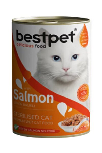 Bestpet Somonlu Kısırlaştırılmış Kedi Konservesi 400gr x 12 Adet