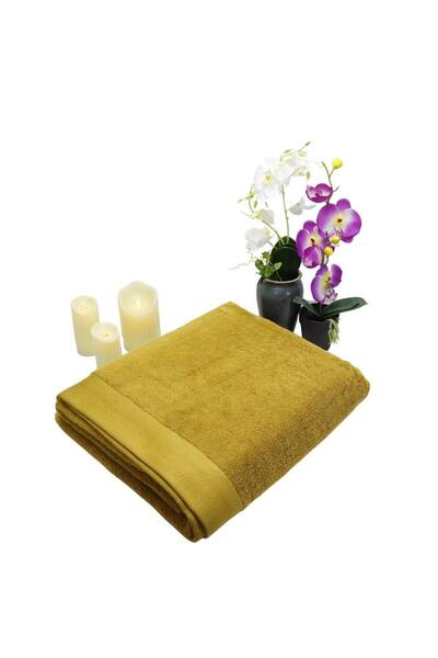 Albayrak T.Concept Exclusive Bamboo Cotton Oversize Πετσέτα μπάνιου Mustard 1...