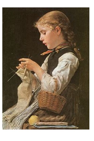 dialands Knitting Girl