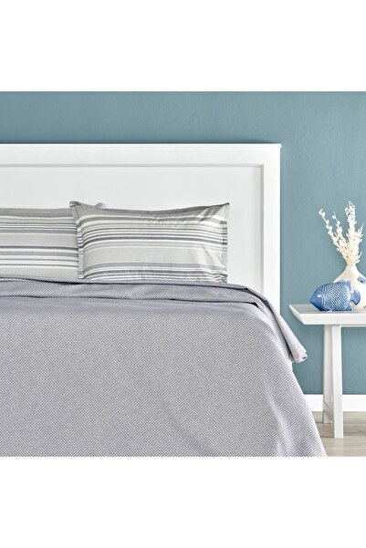 Taç طقم سوهو مزدوج ناعم أزرق بدون مطاط 200 سم × 230 سم