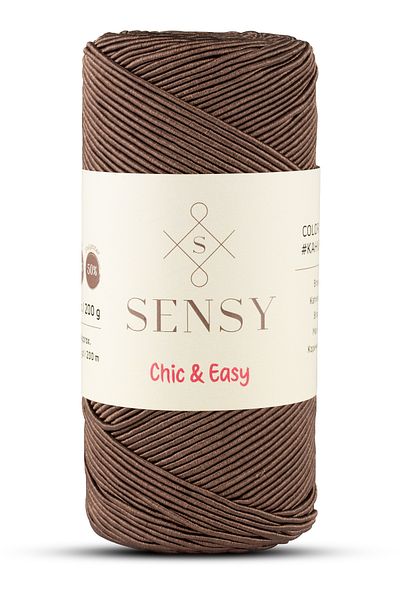 SENSY Premium Chic&Easy 200 gr Supra Yarn Waxed Thread Runner Thread Bag Thread Pase Thread Macrame Thread Brown