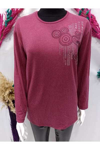 Sel Tekstil ΜΠΛΟΥΖΑ ΜΗΤΡΙΚΗ ΧΤΕΝΗ ΒΑΜΒΑΚΙΑ ΜΕ ΜΑΡΜΑΡΙΝΟ ΜΑΛΛΙ ΚΑΙ ΒΙΣΚΟΥΡΑ