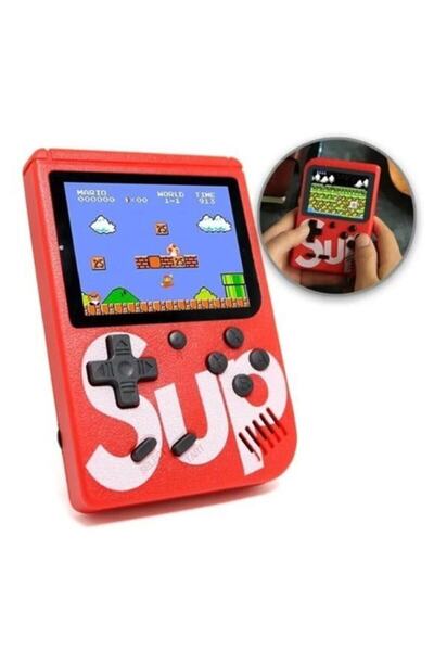 SUP Retro 400 Nostalji Oyunlu Mini Atari Gameboy Gamebox Oyun Konsolu Kırmızı