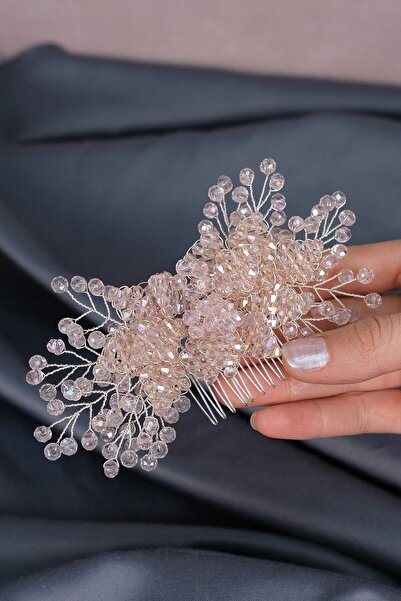 Hobigram En Güzel Gelinlere Rigel Boncuklu Taraklı Toka Gelin Aksesuarı – Taç...