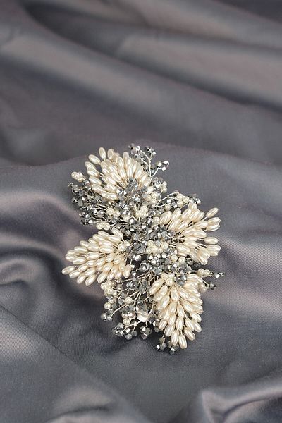 Hobigram Accesoriu pentru păr și turban cu perle pentru cele mai frumoase mirese – Coroană, piatră de cristal, model elegant, tiara de mireasă –