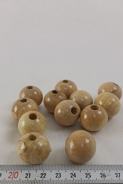 Hobigram Beads Assortment Varnished Natural Wooden Beads 20mm – Beads, Stylish Design, Women's Accessory – Beads –